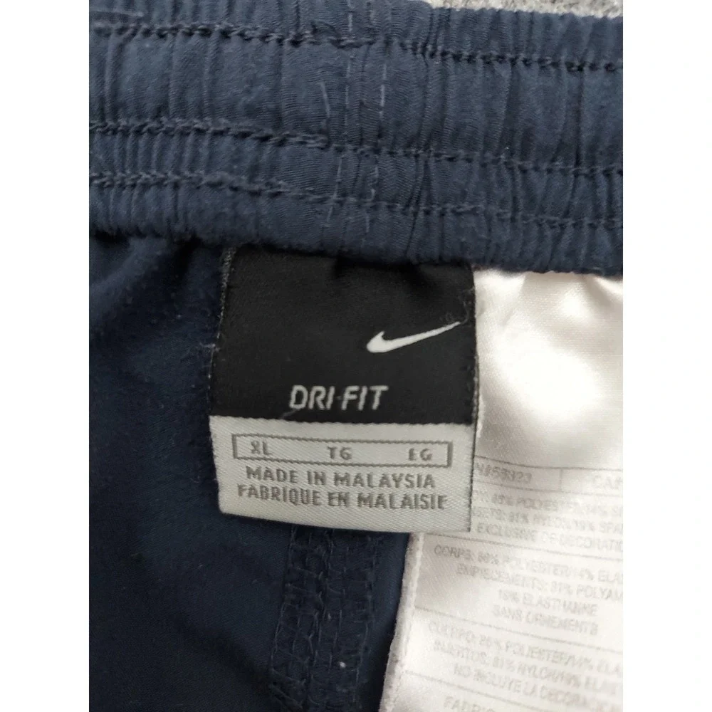 Nike Track Pants Mens Extra Large Blue Dri Fit Zip Ankles‎ Pockets Lightweight